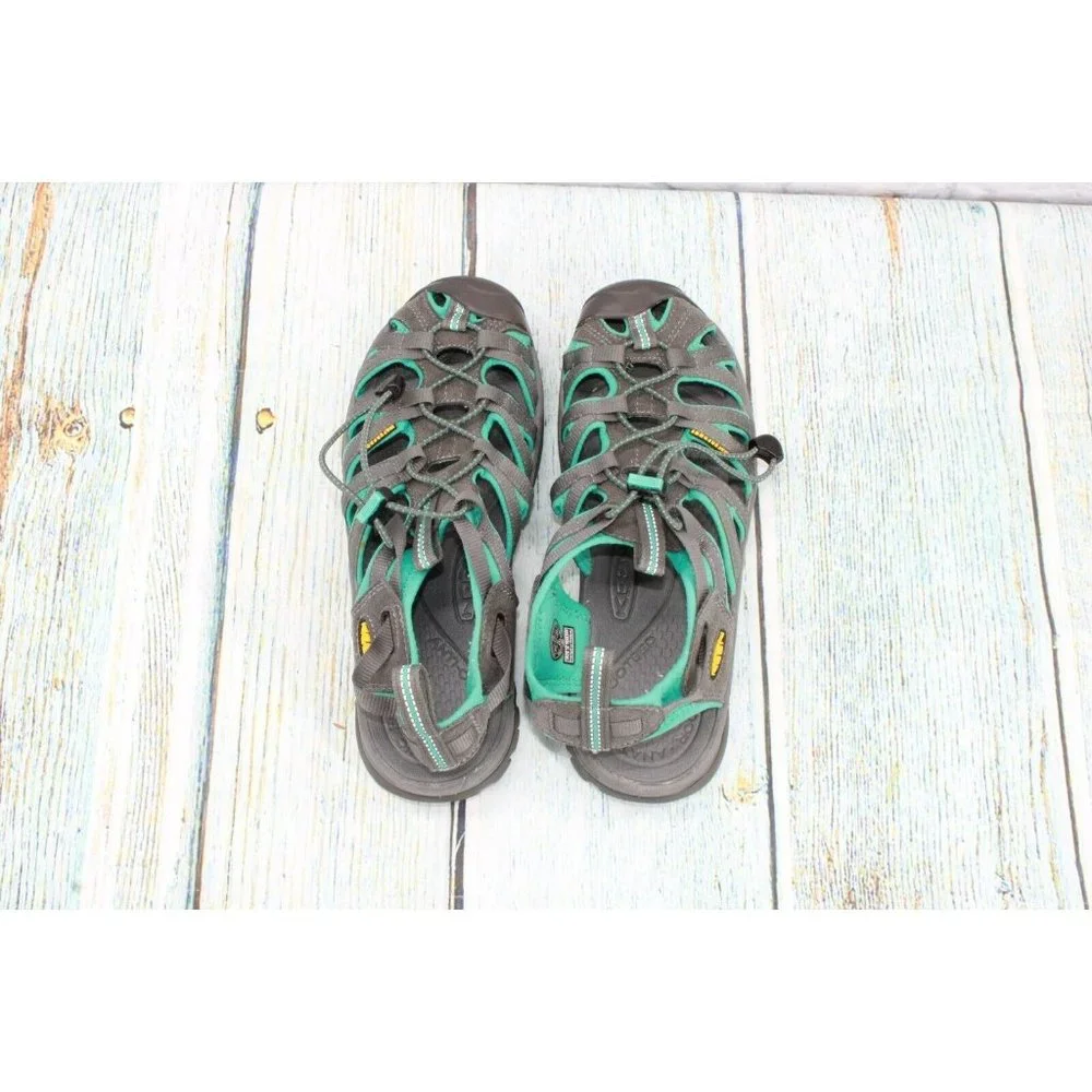 Keen Whisper  Gray Waterproof Adjustable Bungee Cord Sport Sandals Size 10 - Picture 7 of 9